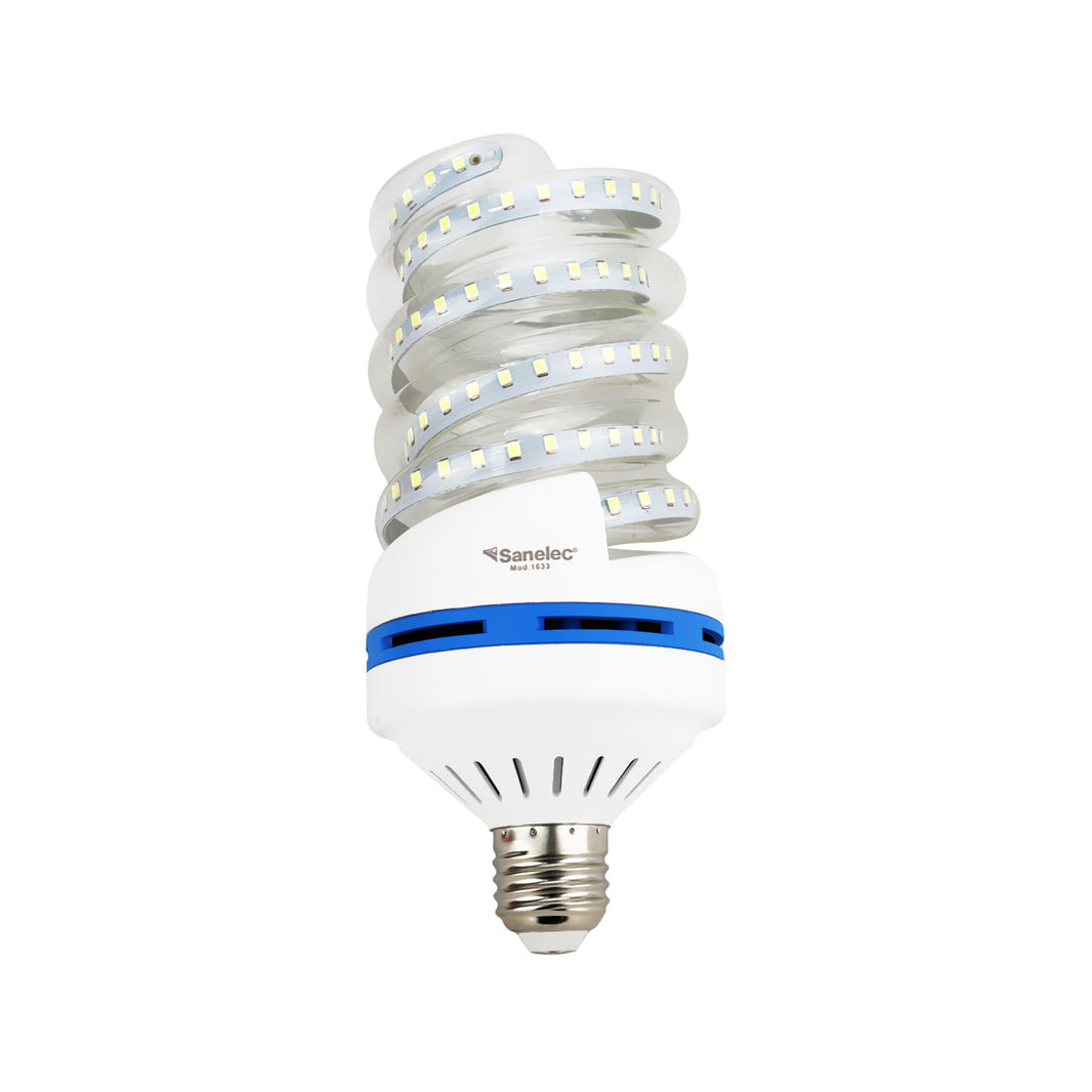 Foco Espiral LED Sanelec, Luz Fría 6500K, Base E27, 22W, | SE316332