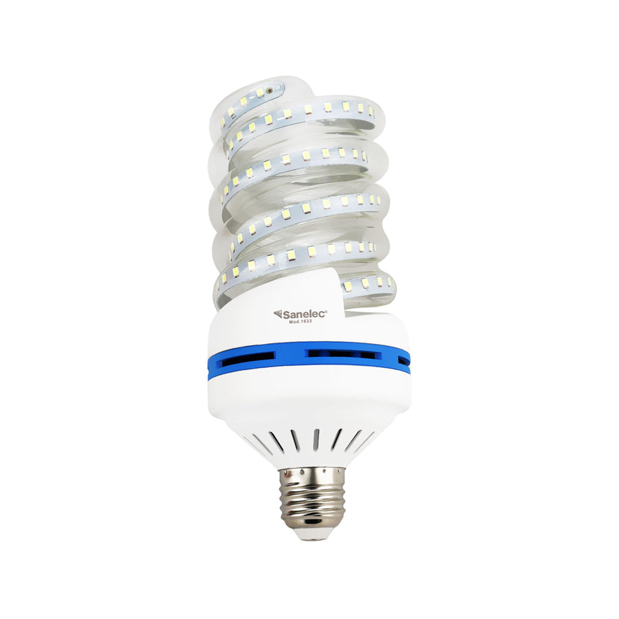 Foco Espiral LED Sanelec, Luz Fría 6500K, Base E27, 22W, | SE316332