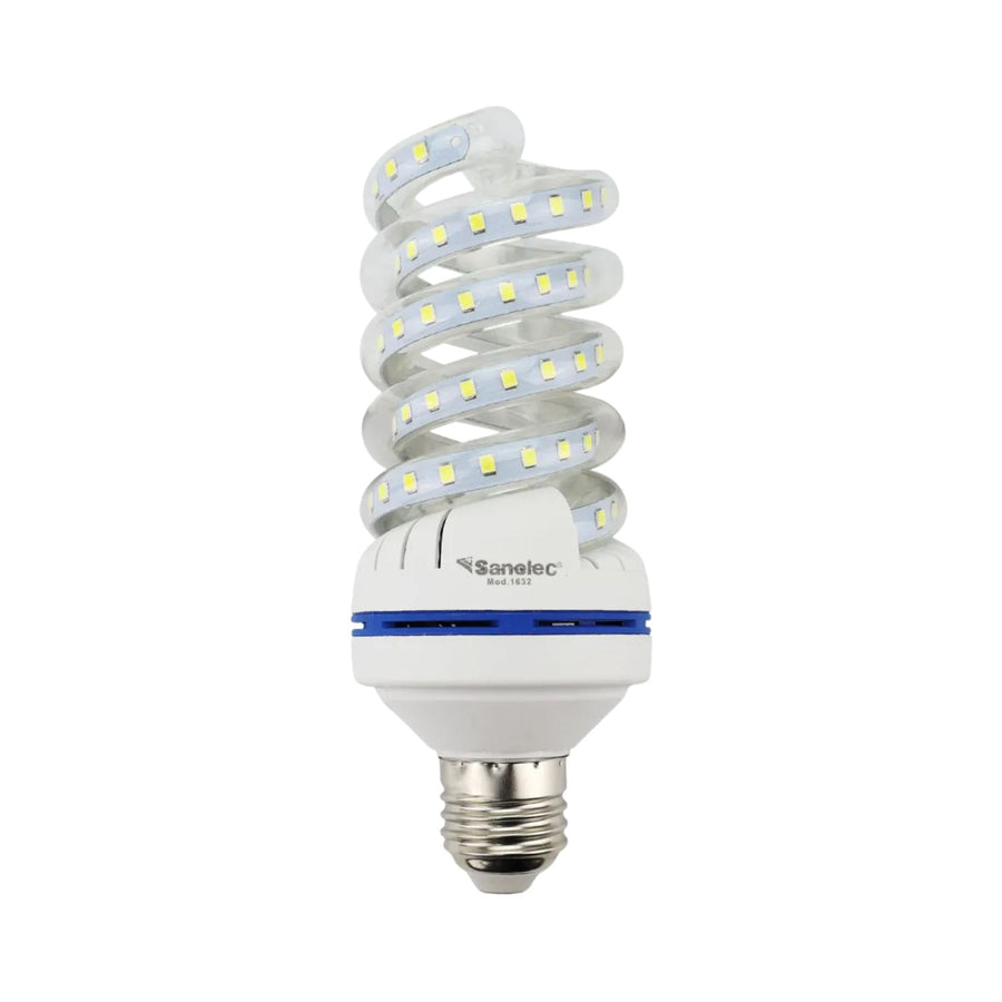 Foco Espiral LED Sanelec, Luz Fría 6500K, Base E27, 15W, | SE316325