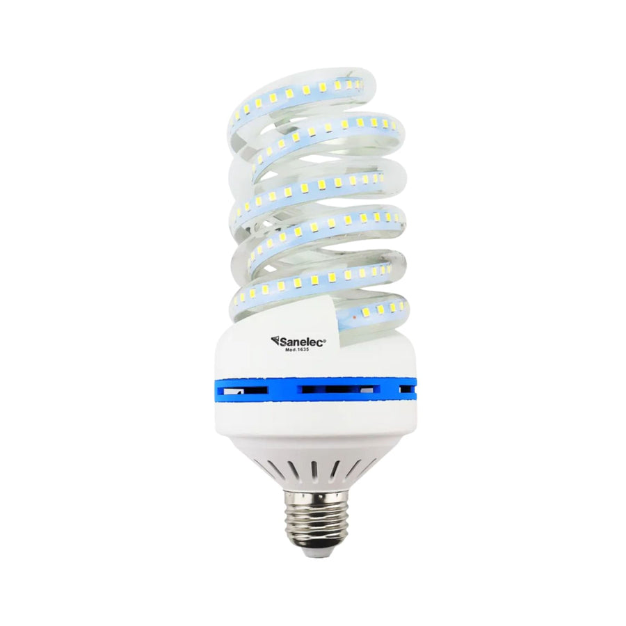 Foco Espiral LED Sanelec, Luz Fría 6500K, Base E27, 32W, | SE316356