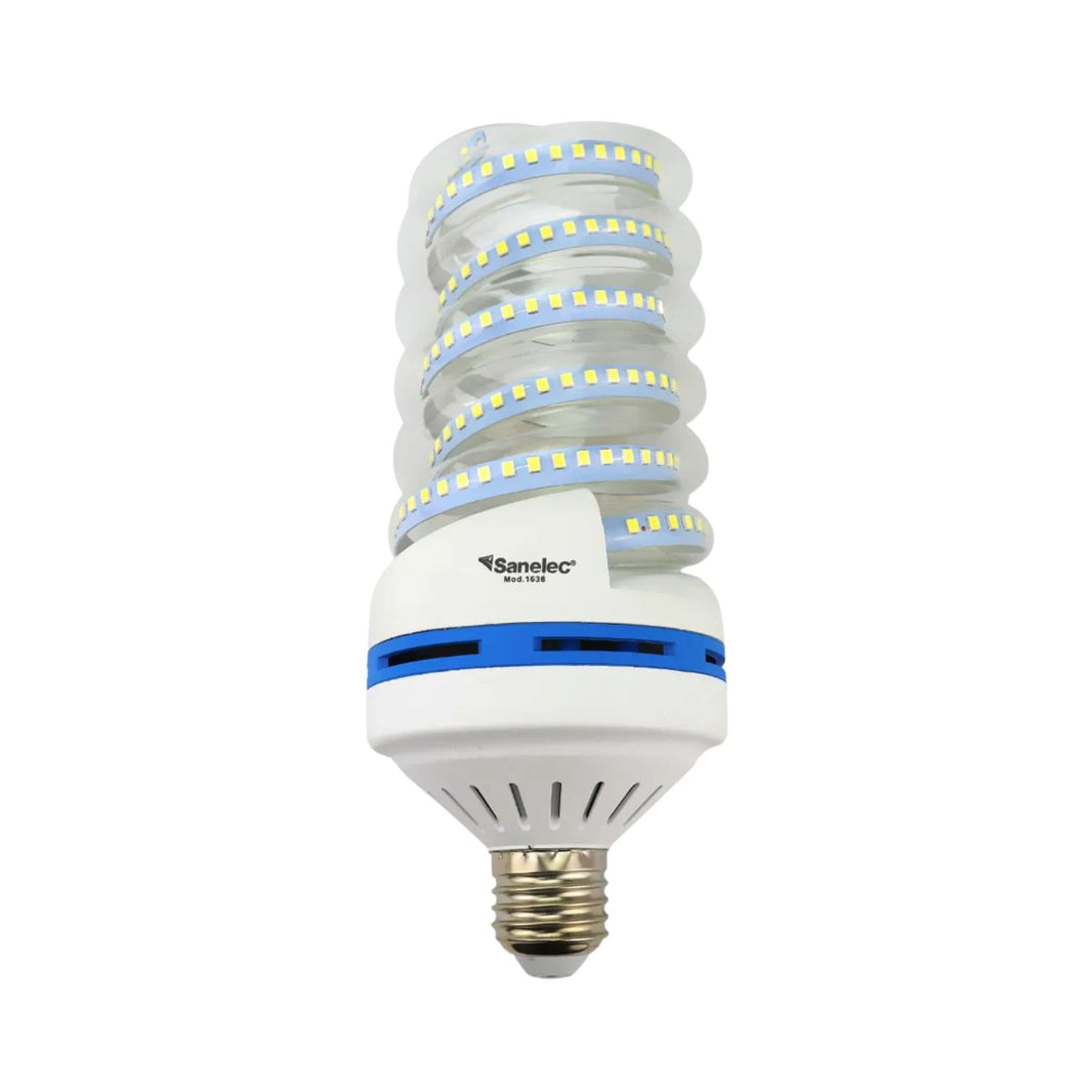 Foco Espiral LED Sanelec, Luz Fría 6500K, Base E27, 40W, | SE316363