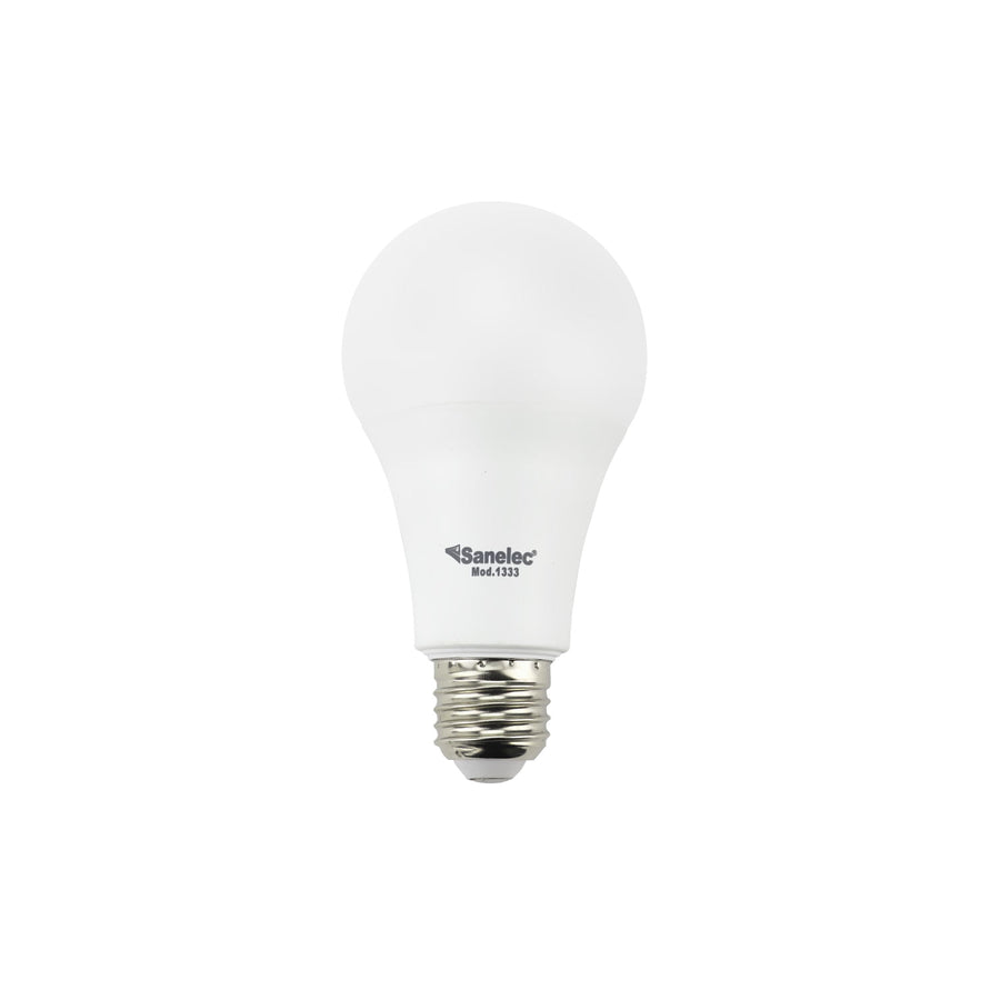 Foco LED Sanelec Tipo A19, Luz Cálida 3000K, Base E27, 14W, | SE313331