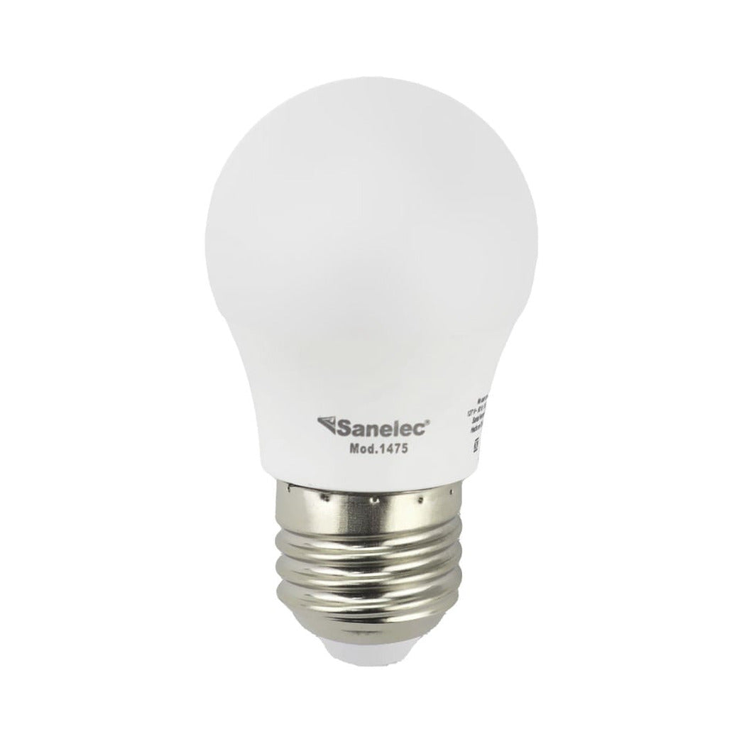 Foco LED Sanelec Tipo A19, Luz Cálida 3000K, Base E27, 3W, | SE314758