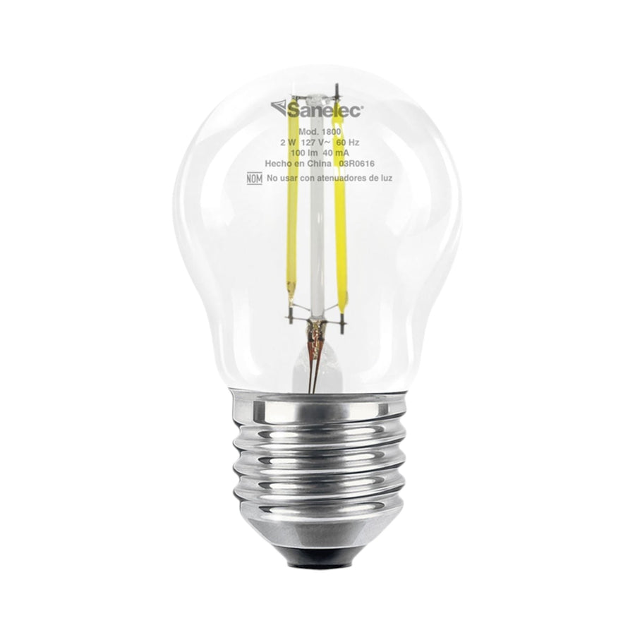 Foco LED de Filamento Sanelec, Luz Fría 6500K, Base E27, 2W, | SE318008