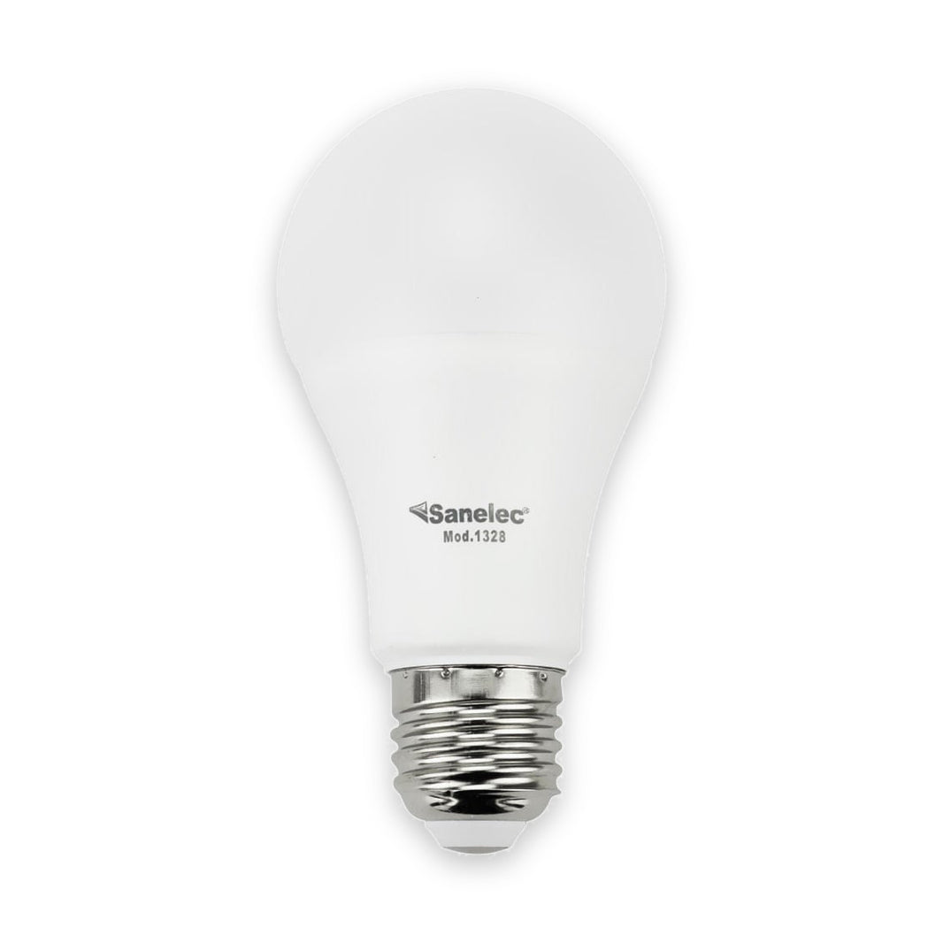 Foco LED Sanelec Tipo A19, Luz Cálida 3000K, Base E27, 12W, | SE313287