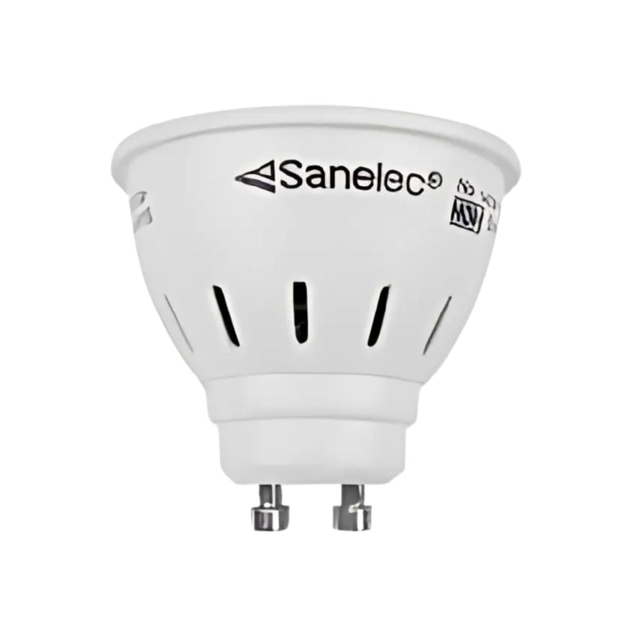Foco LED Tipo Dicroico Sanelec, Luz Cálida 3000K, Base GU10, 4W | SE313843