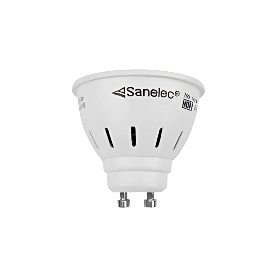 Foco LED Tipo Dicroico Sanelec, Luz Cálida 3000K, Base GU10, 4W | SE313843