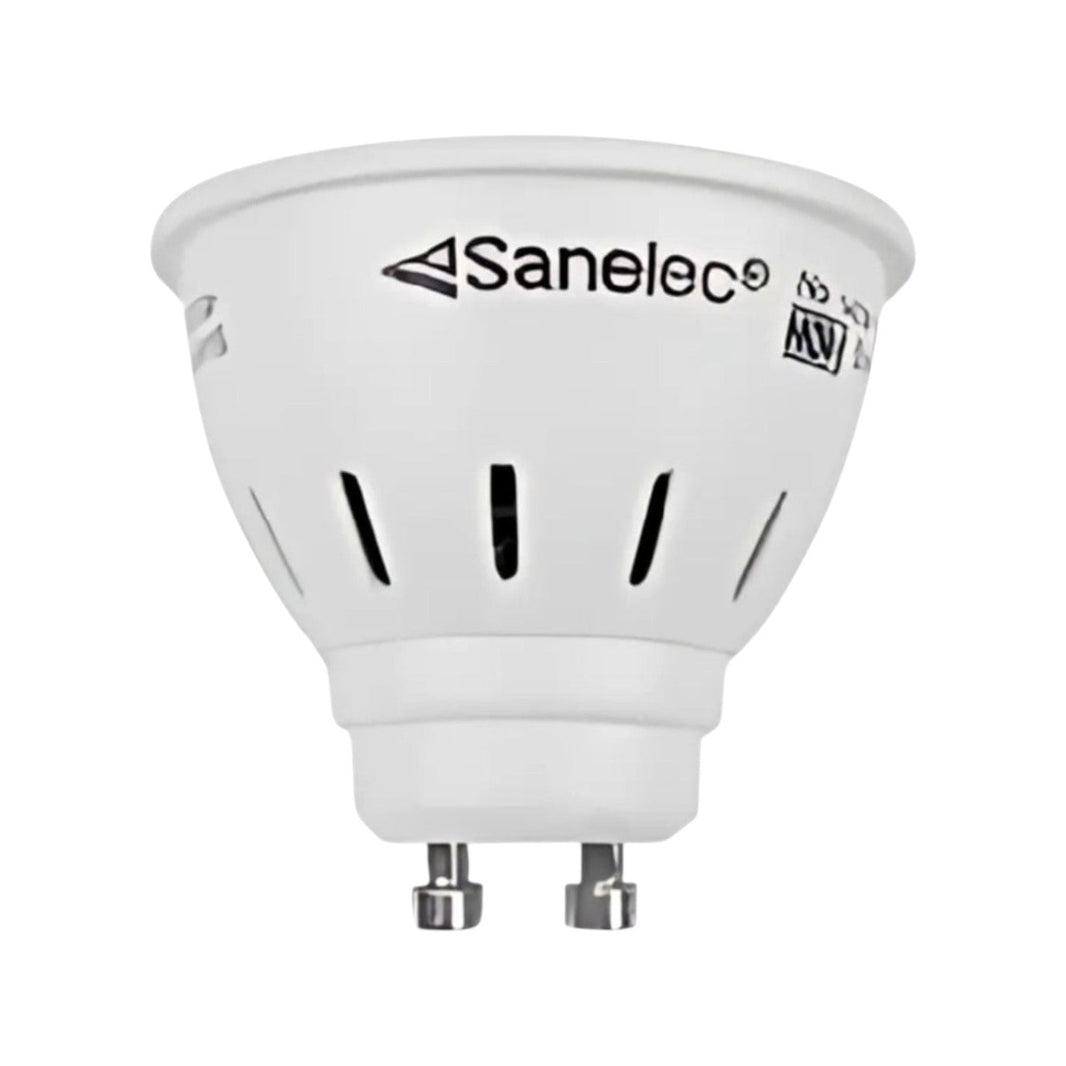 Foco LED Tipo Dicroico Sanelec, Luz Cálida 3000K, Base GU10, 4W | SE313843