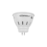 Foco Dicroico de Halógeno Sanelec, MR16, 50W, 12V, Luz Cálida