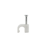 Grapa Curva Argos para Cable de 6 mm, con Clavo de Acero Integrado