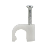 Grapa Curva Argos para Cable de 6 mm, con Clavo de Acero Integrado