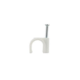 Grapa Curva de 12 mm con Clavo de Acero para Cable Redondo Argos
