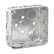Caja Cuadrada Embutida Crouse-Hinds 4x4 x 1 1/2 pulg K.O.