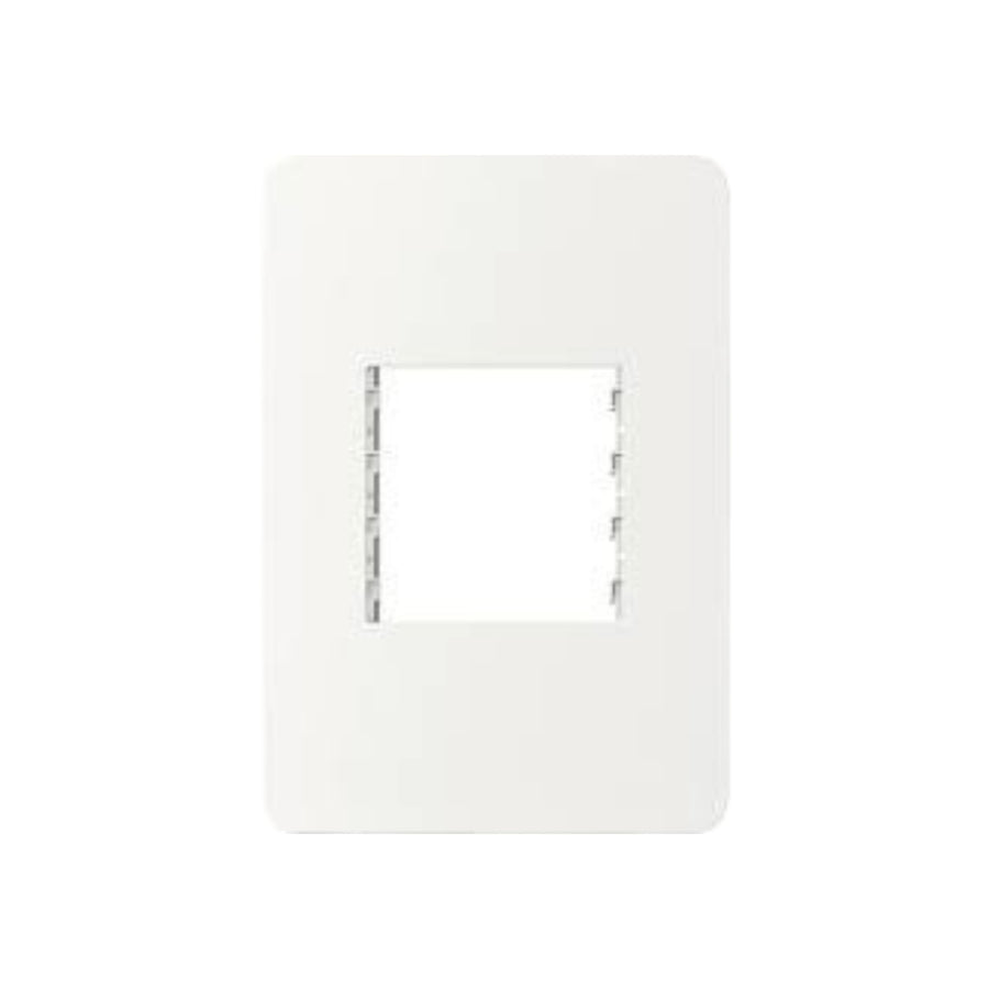 Placa con Soporte Schneider Electric Unica 3 Módulos Color Blanco