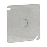 Tapa Plana de Acero Crouse Hinds 4x4 con K.O. de 1/2 pulg