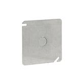 Tapa Plana de Acero Crouse Hinds 4x4 con K.O. de 1/2 pulg