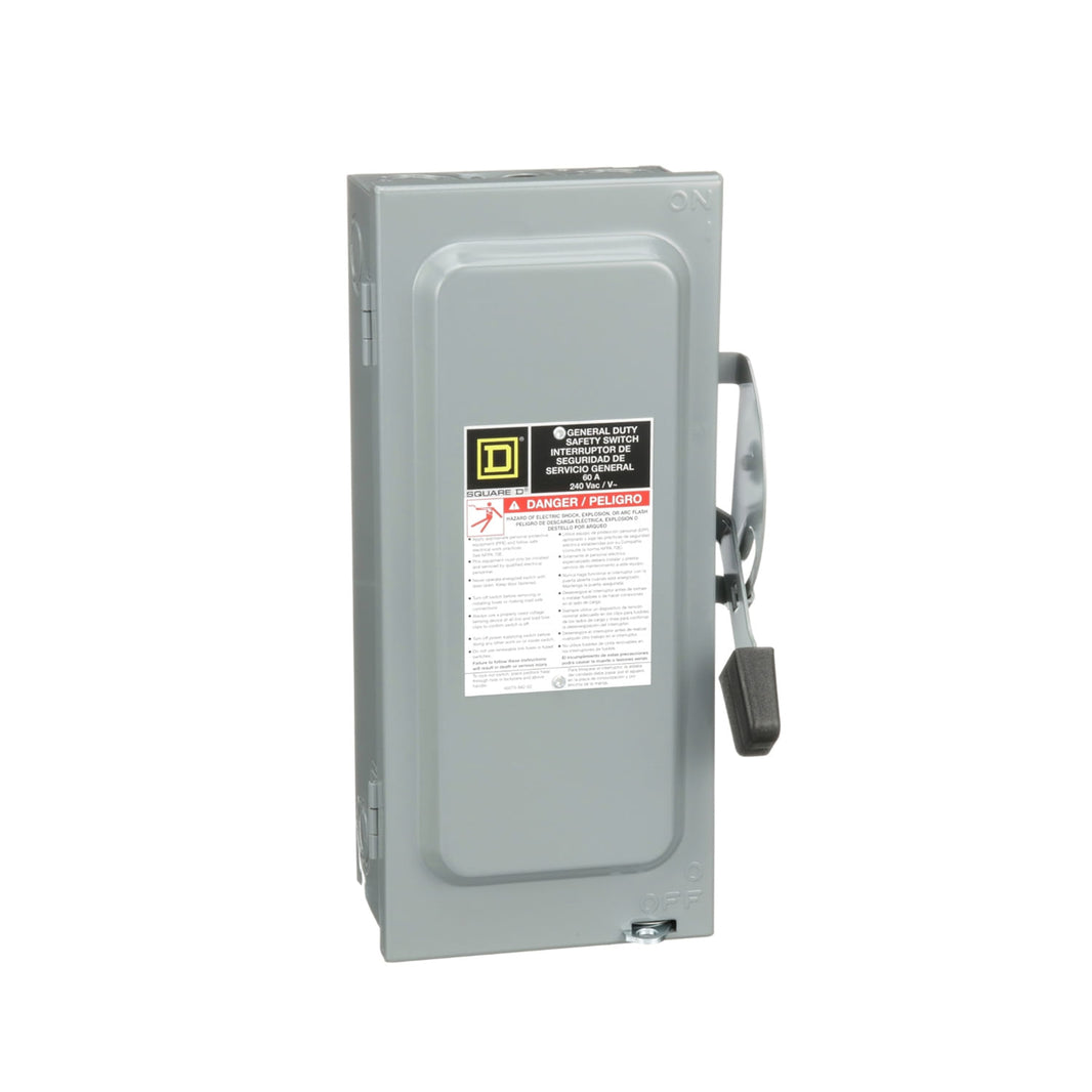Interruptor de Seguridad Square D de 60A 3 Polos 240V NEMA 1