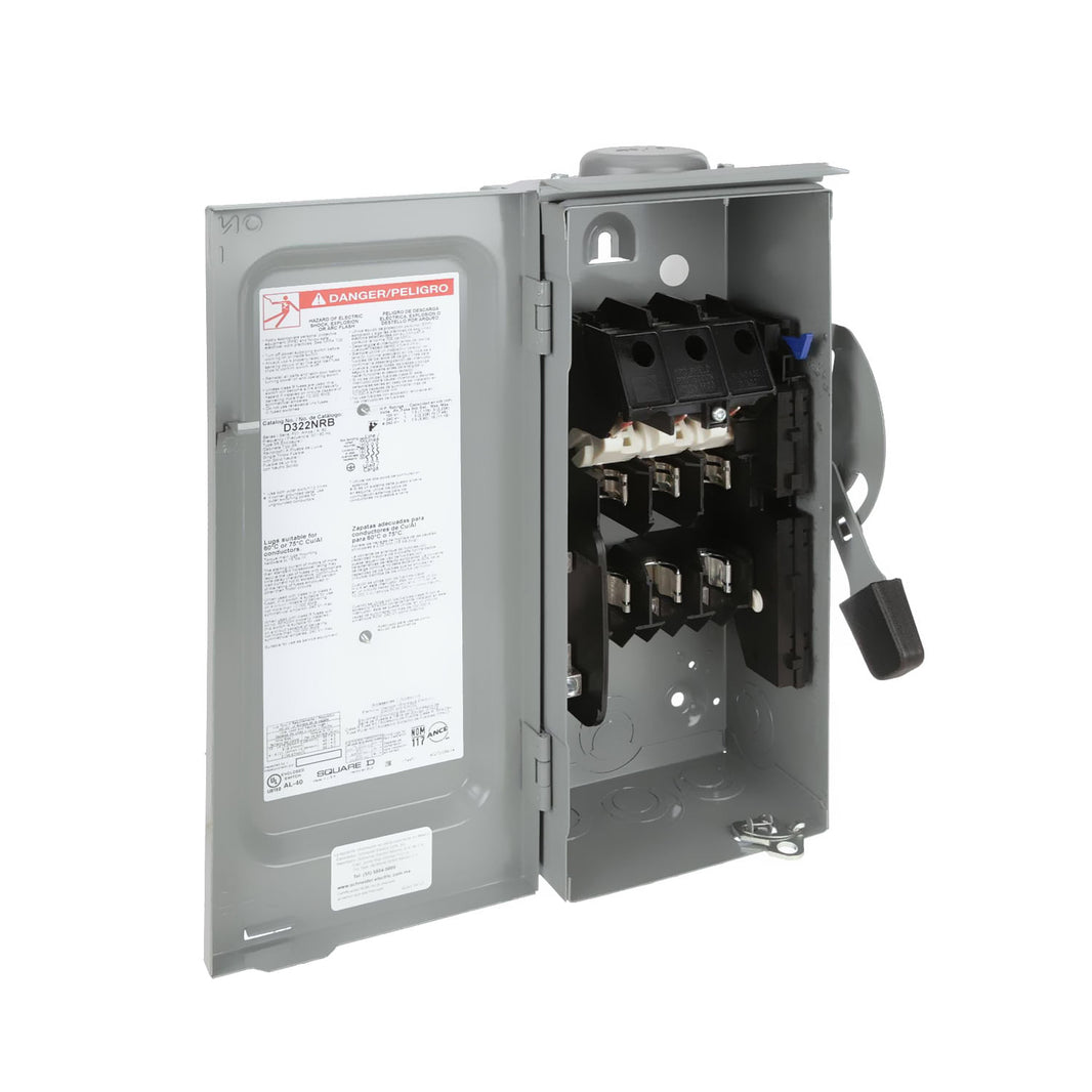 Interruptor de Seguridad Square D 3 Polos 60A NEMA 3R con Neutro D322NRB
