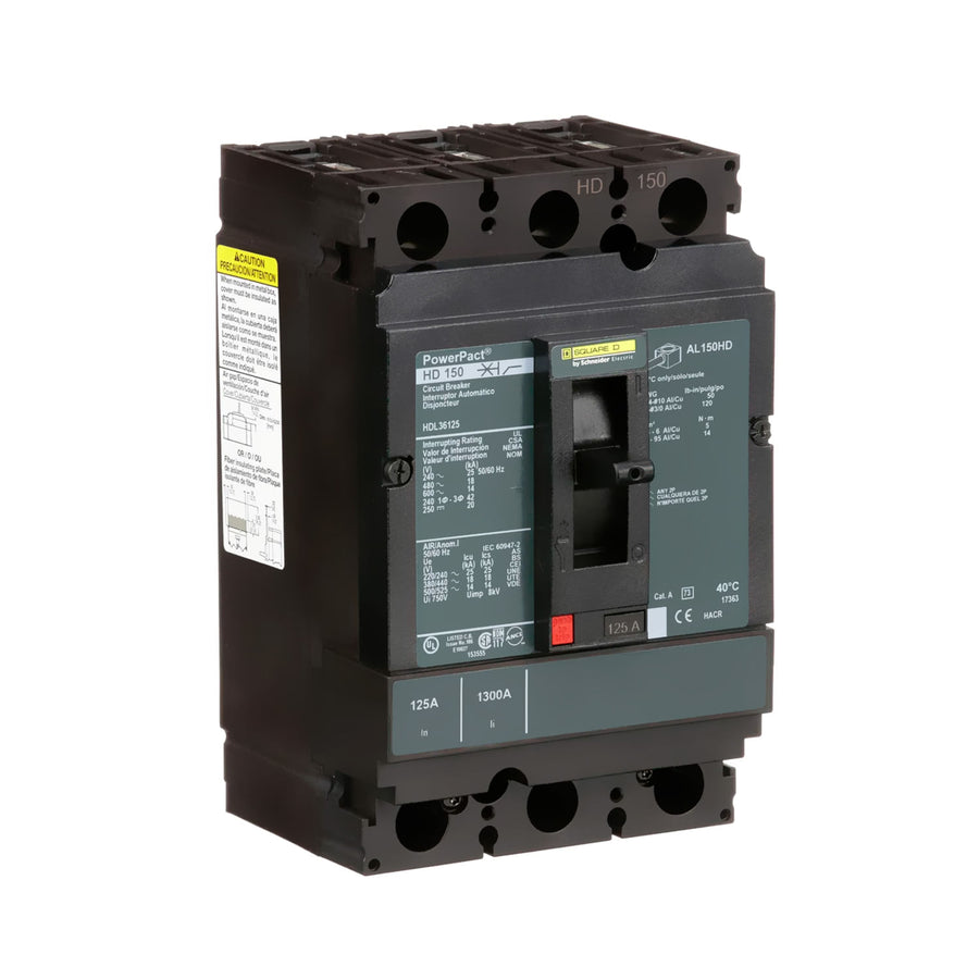 Interruptor Termomagnético PowerPacT H Schneider Electric 3 Polos 125A