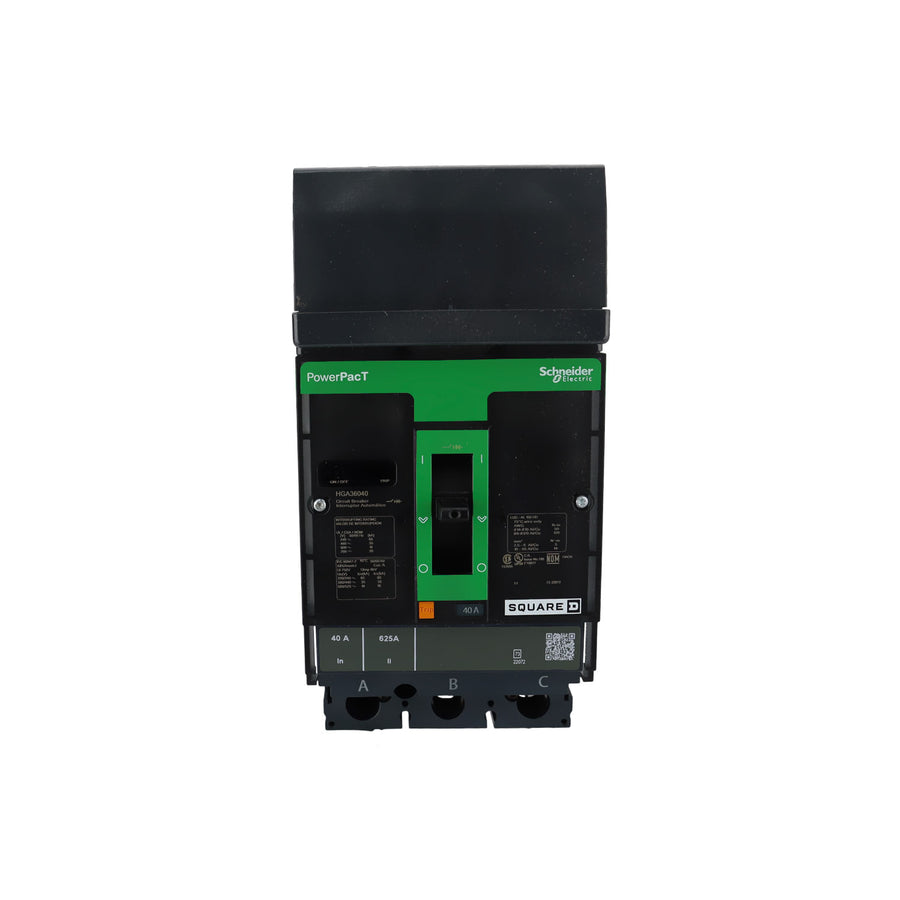Interruptor de Caja Moldeada Schneider Electric PowerPacT HGA36040, 3 Polos, 40A, 600V, 18kA