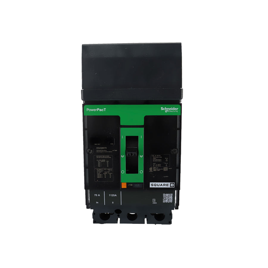 Interruptor de Caja Moldeada Schneider Electric PowerPacT HGA36070, 3 Polos, 70A, 600V, 18kA