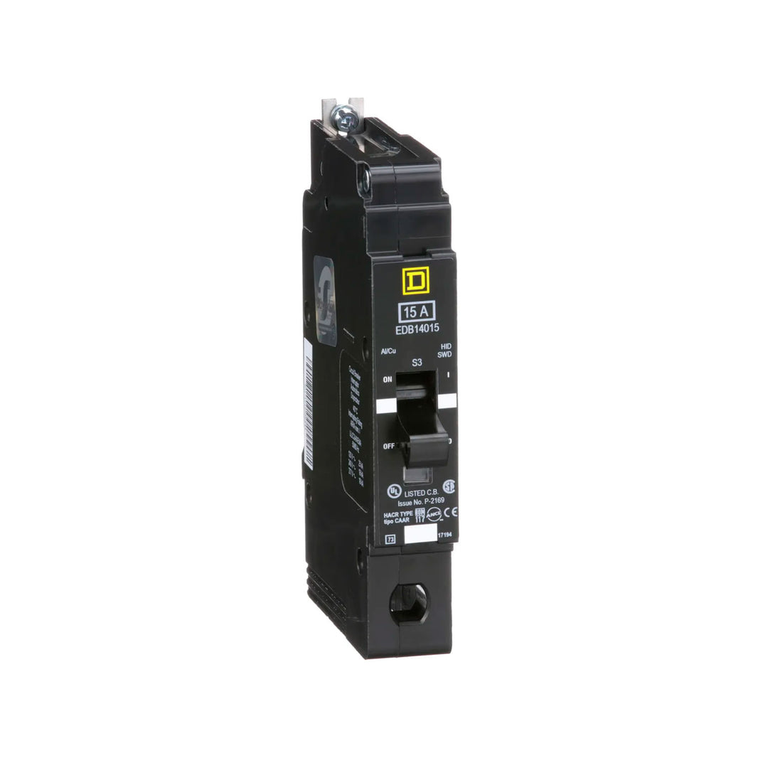 Interruptor Automático Atornillable Schneider Electric EDB14015, Marco E, 1 Polo, 15A, 277V, 18/25kA
