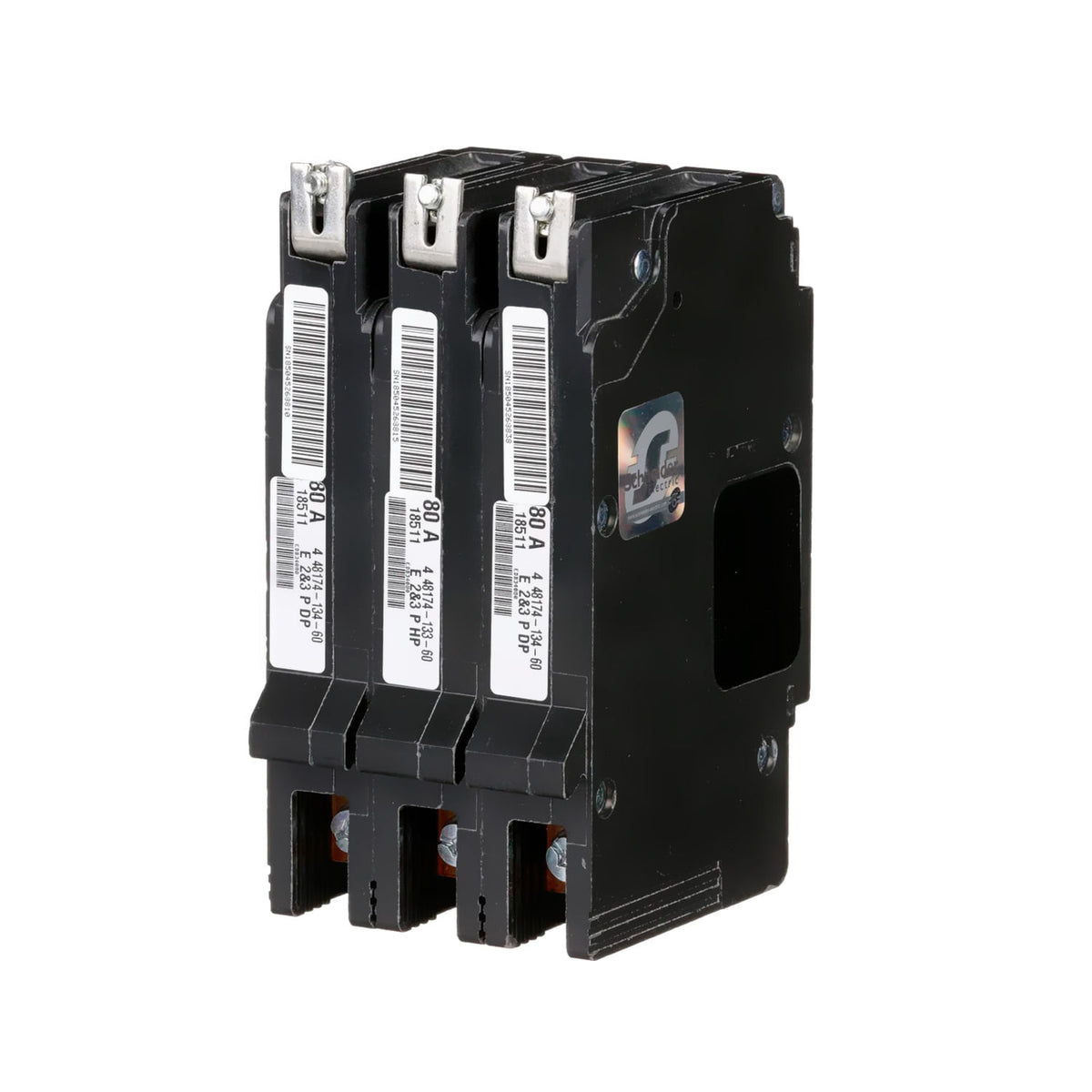 Interruptor Termomagnético Atornillable Schneider Electric, Marco E, 3 Polos, 80A, 480/277V, 18-25kA - imagen 3
