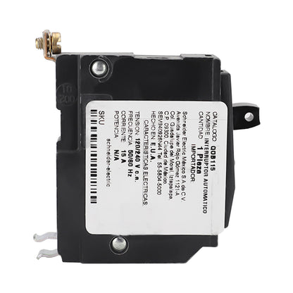 Interruptor Termomagnético Schneider Electric Square D QOB 1 Polo 15A 10kA 120/240V Atornillable QOB115 - imagen 4