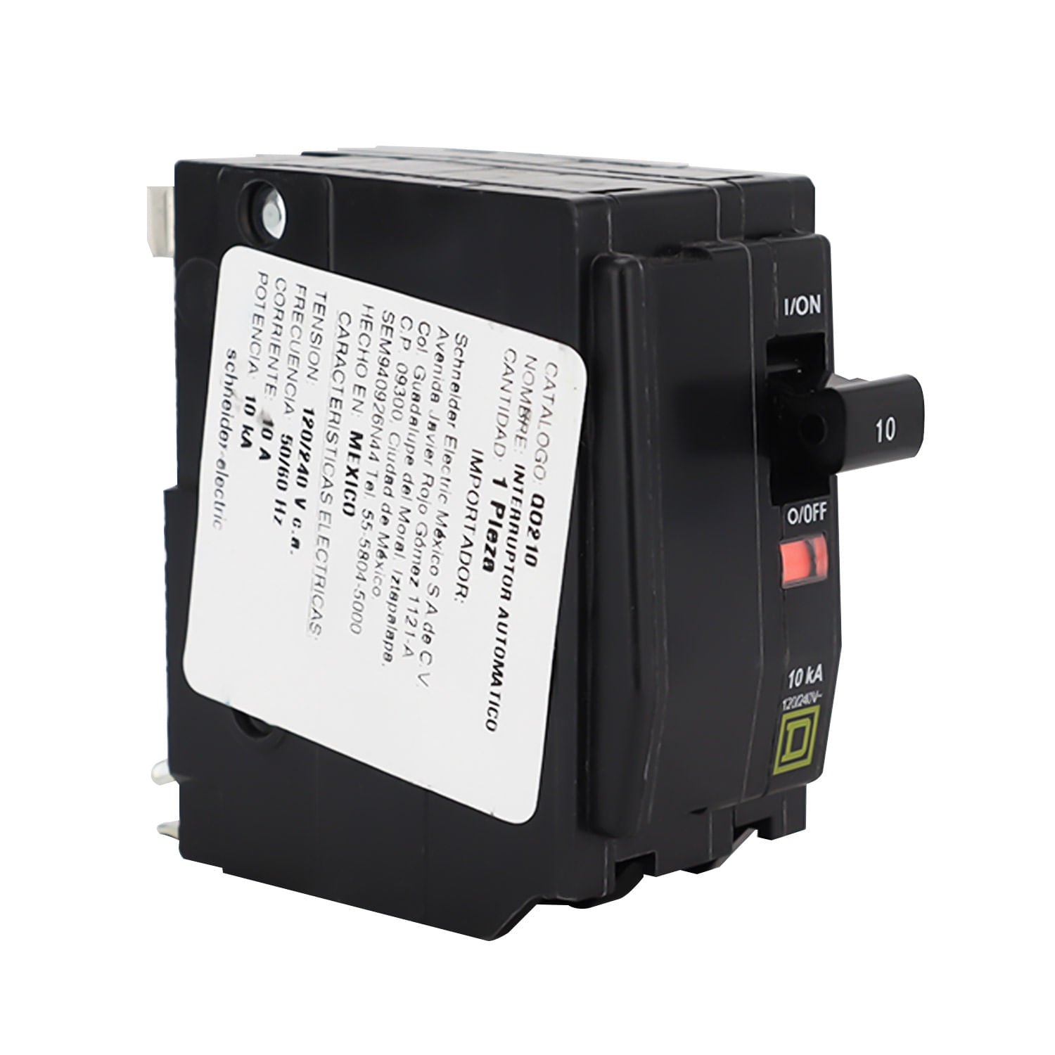 Interruptor Termomagnético 10A 2P QO210 | PEFSA