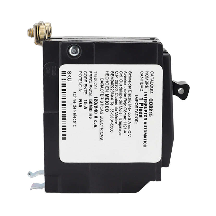 Interruptor Termomagnético Schneider Electric Square D QOB 2 Polos 15A 10kA 120/240V Atornillable QOB215 - imagen 4