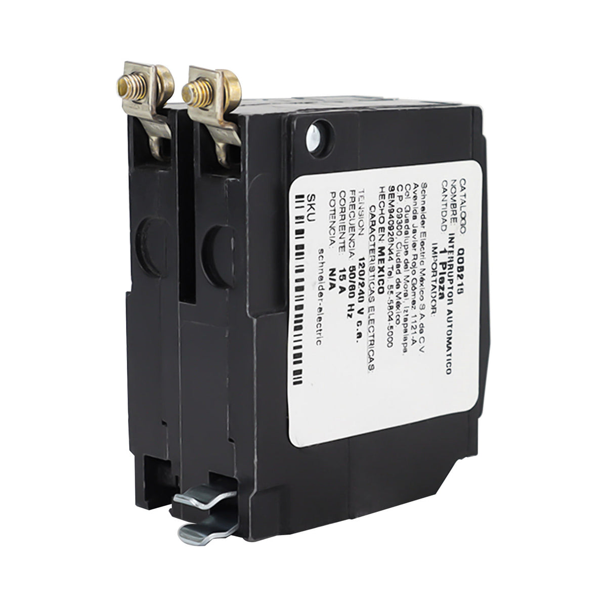 Interruptor Termomagnético Schneider Electric Square D QOB 2 Polos 15A 10kA 120/240V Atornillable QOB215 - imagen 5