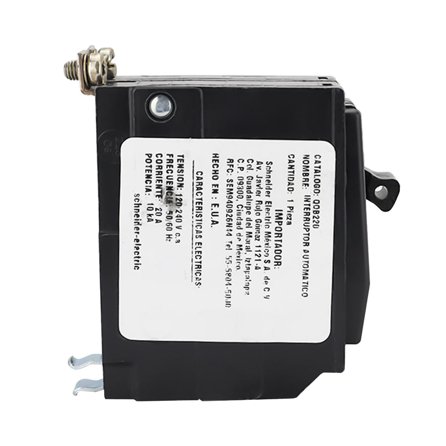 Interruptor Termomagnético Square D QOB 2 Polos 20A Atornillable 10kA 120/240V QOB220 - imagen 4