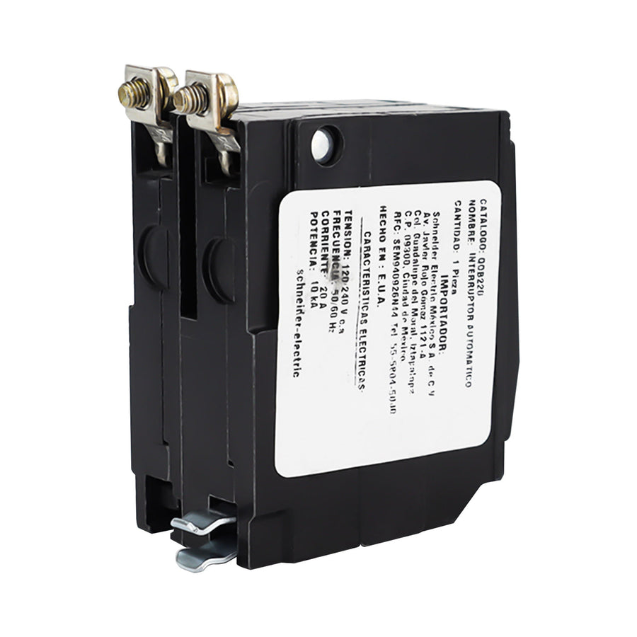 Interruptor Termomagnético Square D QOB 2 Polos 20A Atornillable 10kA 120/240V QOB220 - imagen 5