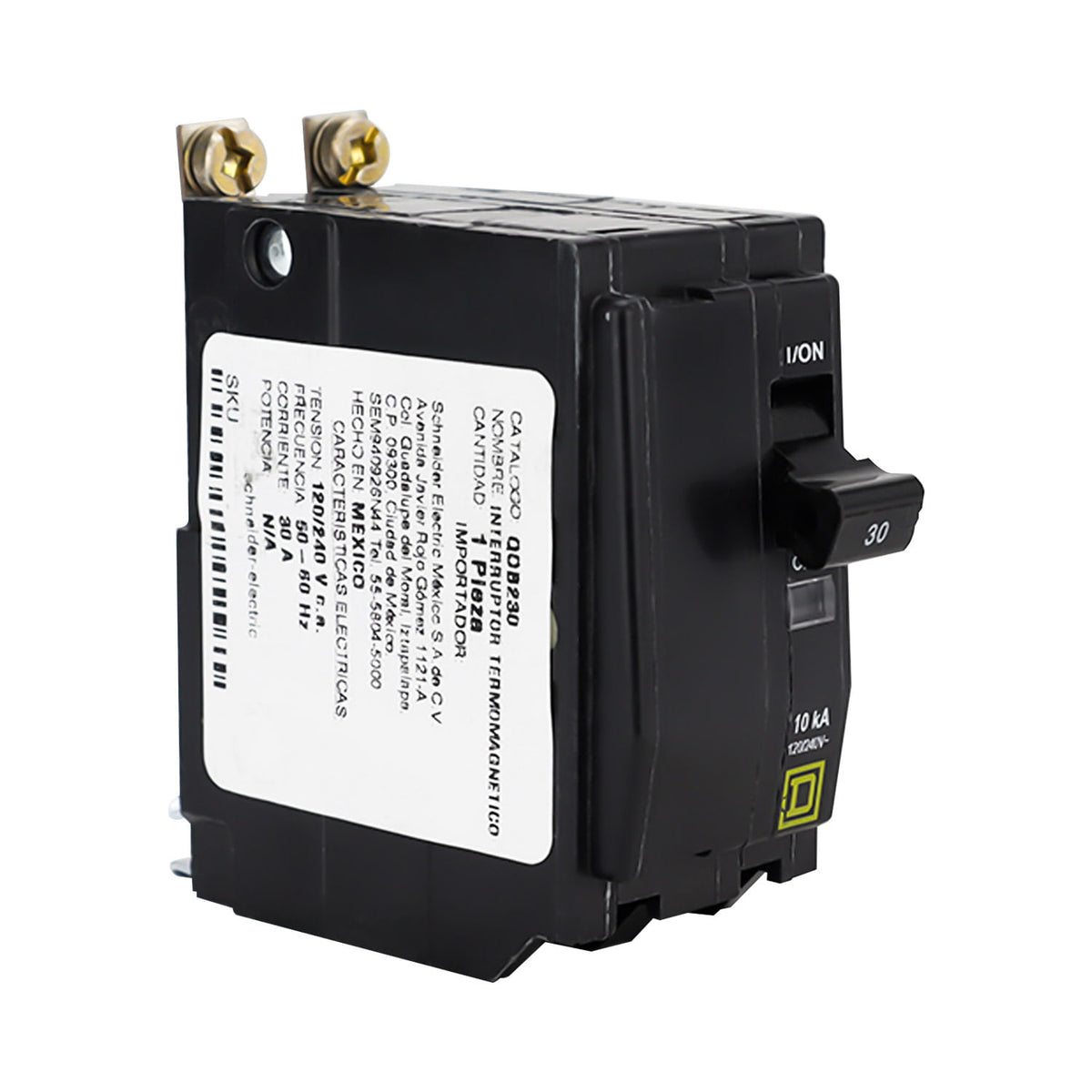 Interruptor Termomagnético Schneider Electric Square D QOB 2 Polos 30A 10kA 120/240V Atornillable QOB230 - imagen 3