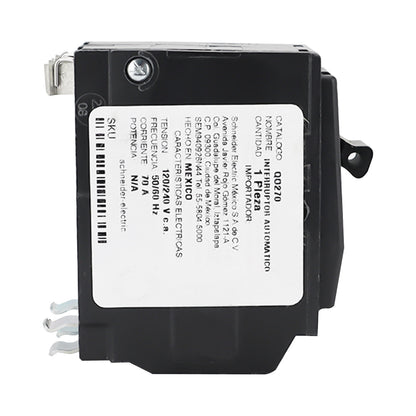 Interruptor Termomagnético Square D QO 2 Polos 70A Enchufable 10kA 120/240V QO270 - imagen 4