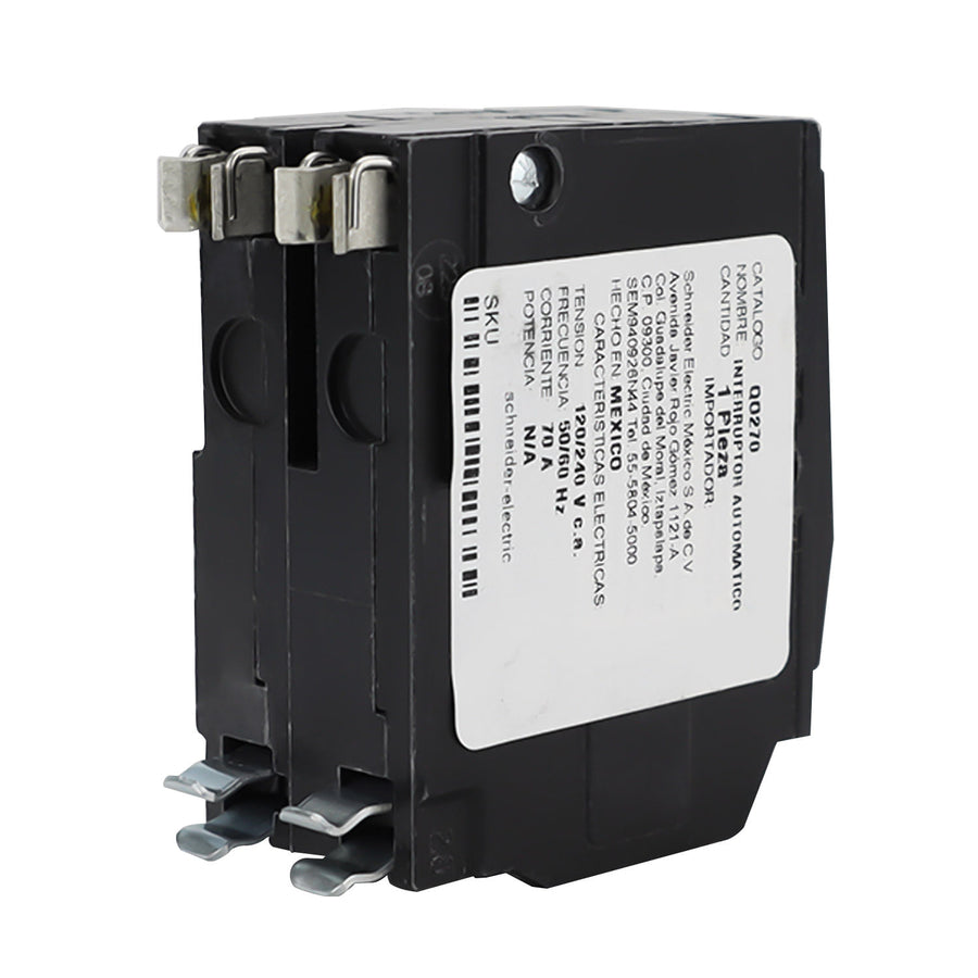 Interruptor Termomagnético Square D QO 2 Polos 70A Enchufable 10kA 120/240V QO270 - imagen 5