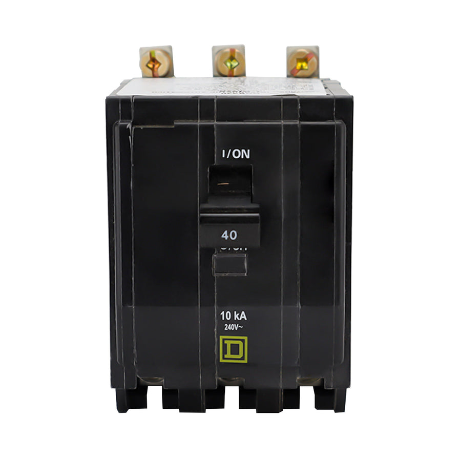 Interruptor Termomagnético Schneider Electric Square D QOB 3 Polos 40A 10kA 120/240V Atornillable QOB340