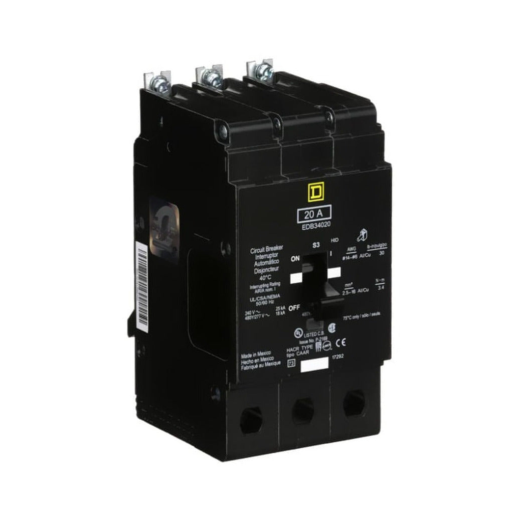Interruptor Termomagnético Square D EDB34020 3 Polos 20A Atornillable