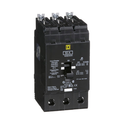 Interruptor Atornillable Marco E-3P Schneider Electric 50A 480 Vca EDB34050
