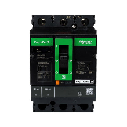 Interruptor Termomagnético PowerPact H 100A 3P 14kA 600V con Zapatas