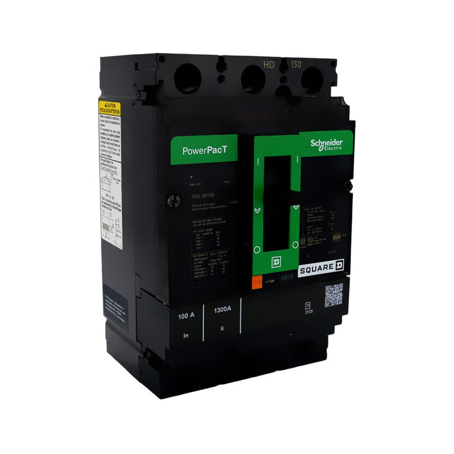 Interruptor Termomagnético PowerPact H 100A 3P 14kA 600V con Zapatas  - imagen 3