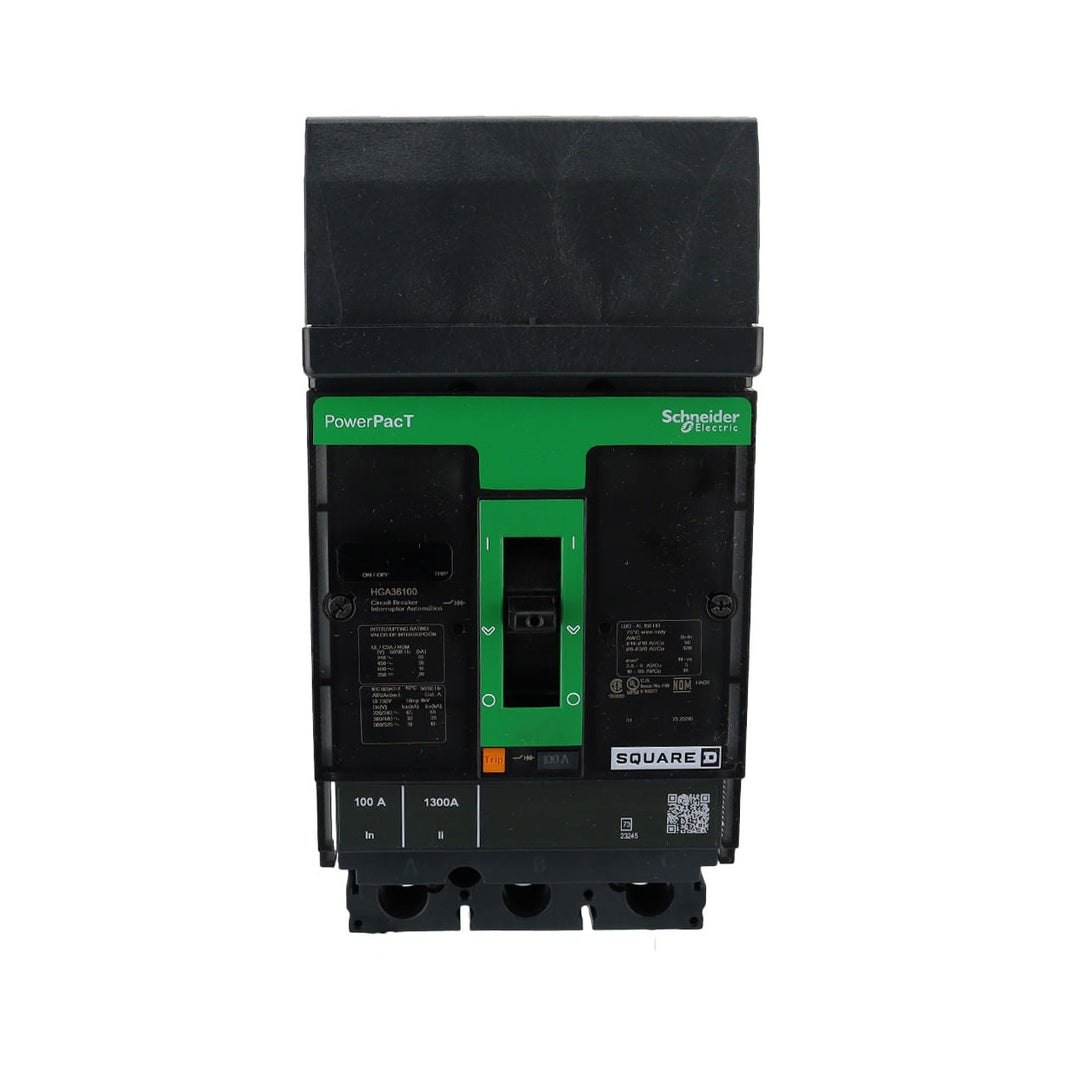 Interruptor de Caja Moldeada Schneider Electric PowerPacT HGA36100, 3 Polos, 100A, 600V, 18kA