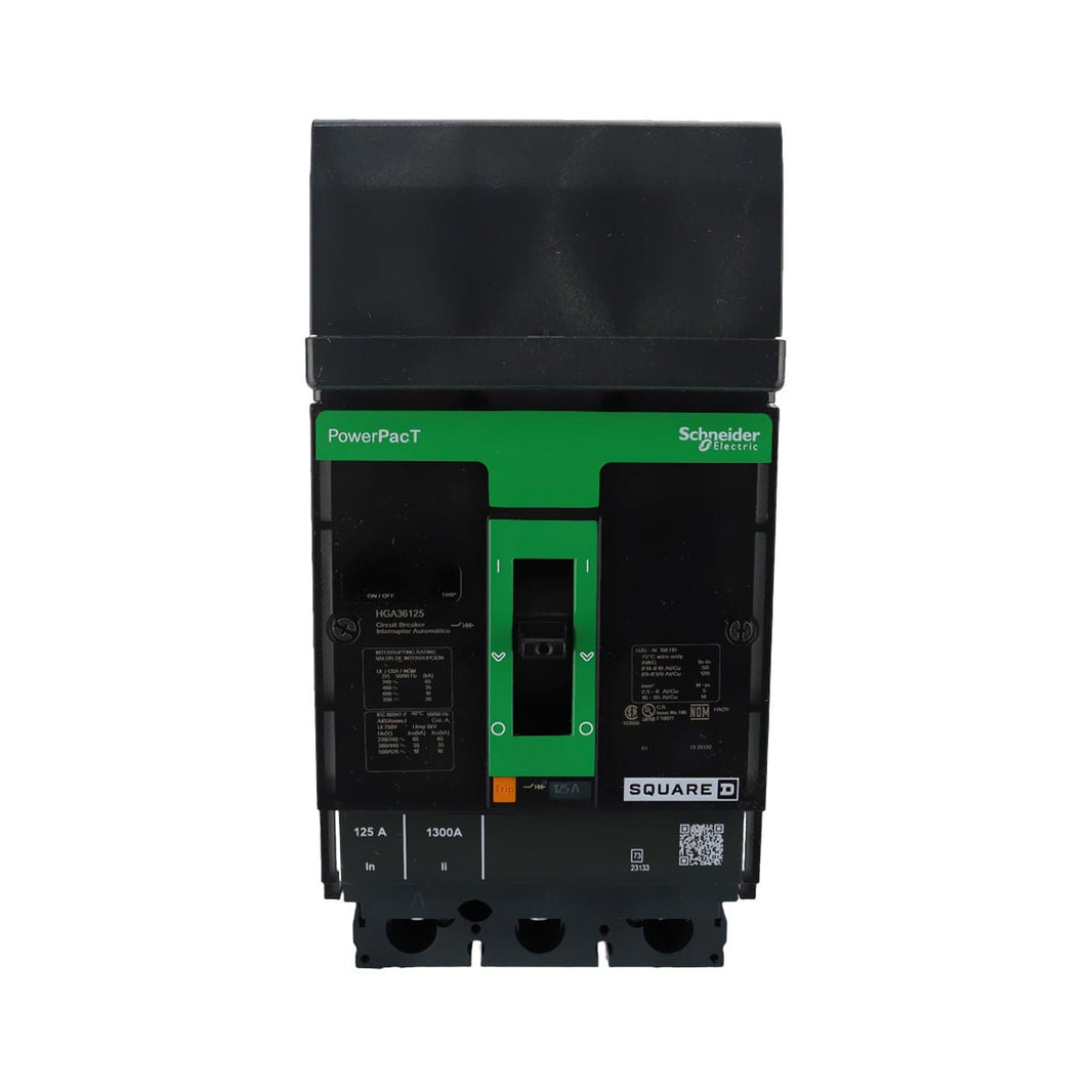 Interruptor de Caja Moldeada Schneider Electric PowerPacT HGA36125, 3 Polos, 125A, 600V, 18kA
