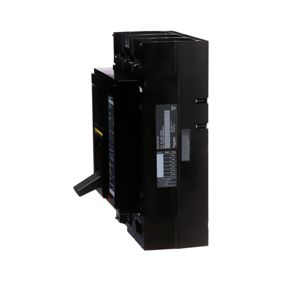 Interruptor de Caja Moldeada Schneider Electric PowerPacT M 500A 3P 600V MGL36500 - imagen 4