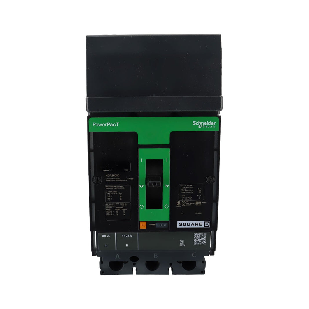 Interruptor de Caja Moldeada Schneider Electric, Marco H, 3 Polos, 80A, 600V, 35kA