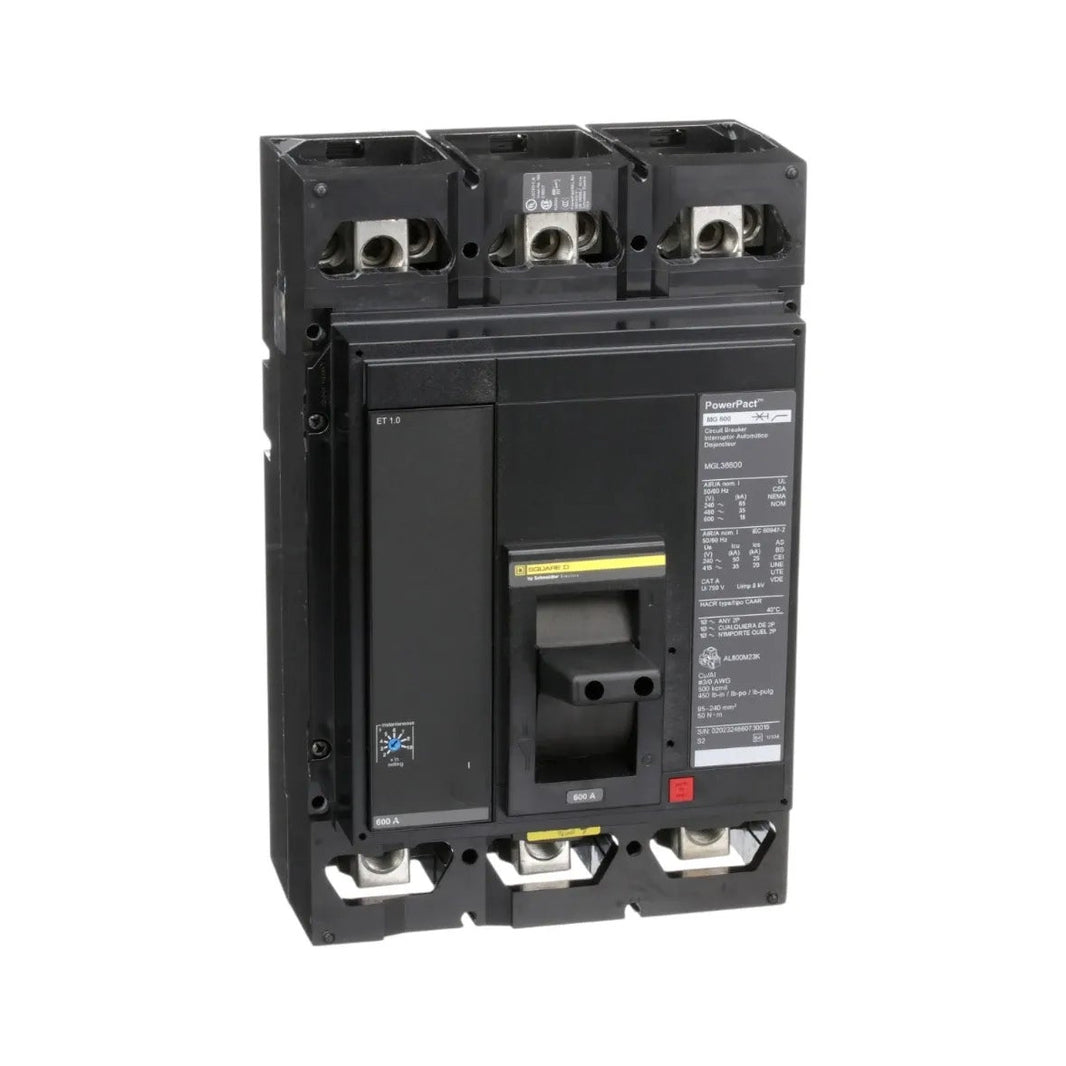 Interruptor de caja moldeada Schneider M 35KA 3P 600V 600A ET 1.0