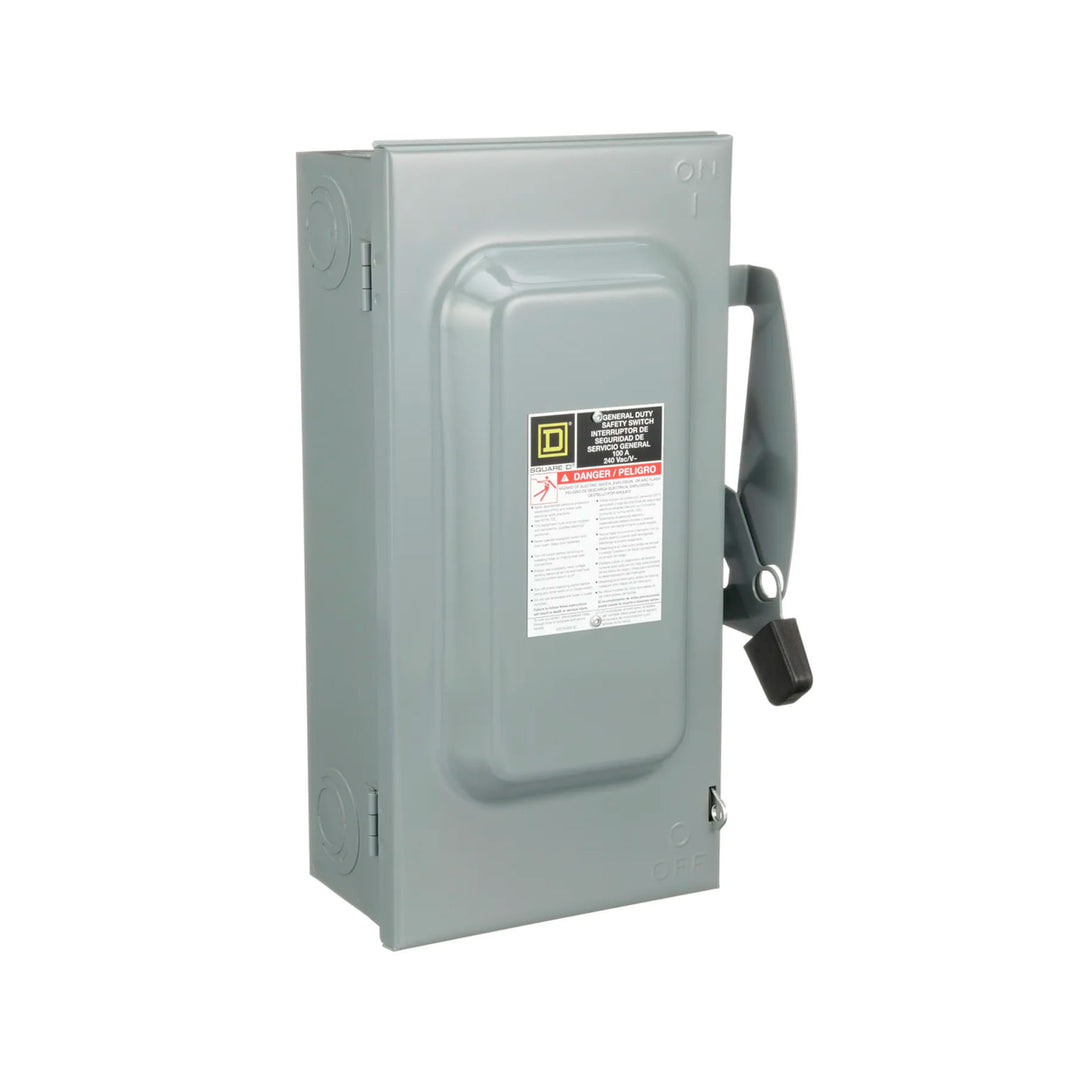 Interruptor de Seguridad Square D Sin Fusible 3 Polos 100A NEMA 1 DU323