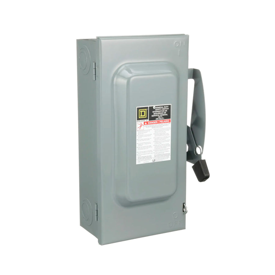 Interruptor de Seguridad Square D Sin Fusible 3 Polos 100A NEMA 1 DU323
