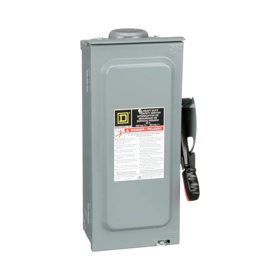 Interruptor de Seguridad Schneider Electric Heavy Duty con Fusibles 3 Polos 30A 600V Nema 3R H361RB