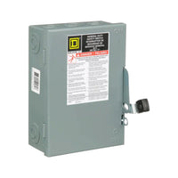 Interruptor de Seguridad Square D 3 Polos 60A NEMA 1 DU322